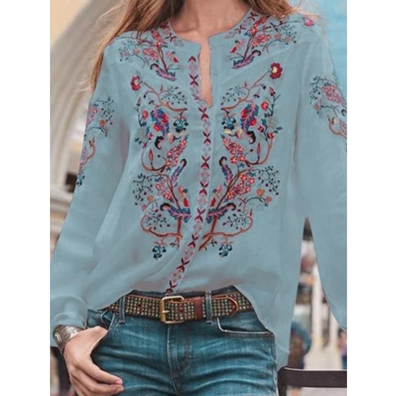Explosions Loose Cardigan Printed Long-Sleeved Shirt Tops