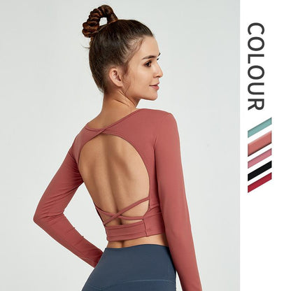 Yoga Suit T Long Sleeved Sports Jacket Training Fitness Suit Women Running Suit