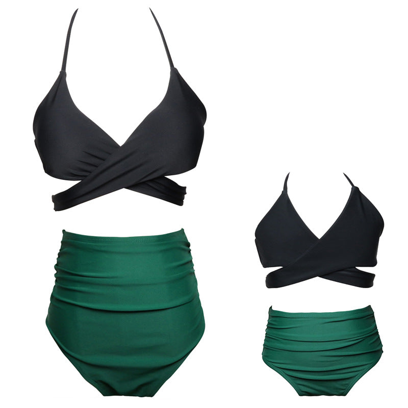 New Kids And Adults Split Swimsuit Bikini Set