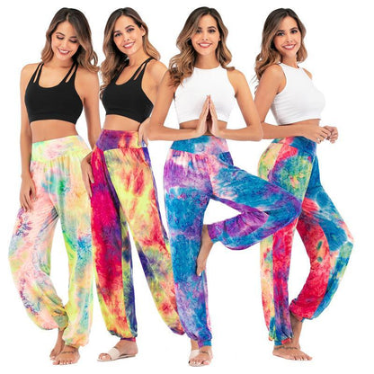 Women'S New Casual Tie-Dye High-Waisted Trousers