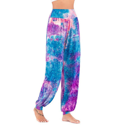 Women'S New Casual Tie-Dye High-Waisted Trousers