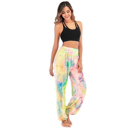 Women'S New Casual Tie-Dye High-Waisted Trousers