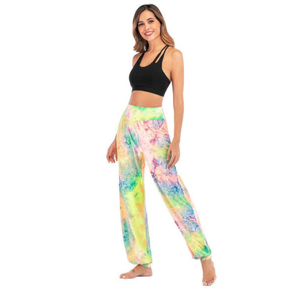 Women'S New Casual Tie-Dye High-Waisted Trousers