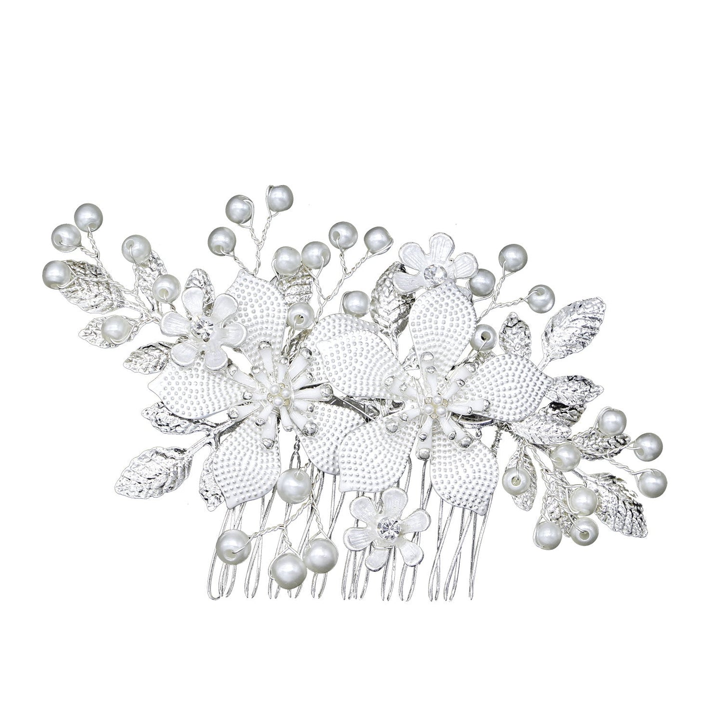 Bridal Wedding Hair Accessory Handmade Flower Pearl Hairpiece