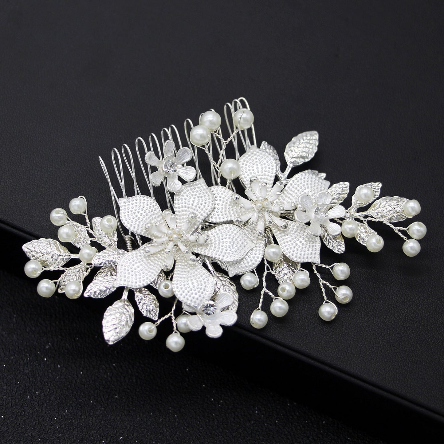 Bridal Wedding Hair Accessory Handmade Flower Pearl Hairpiece