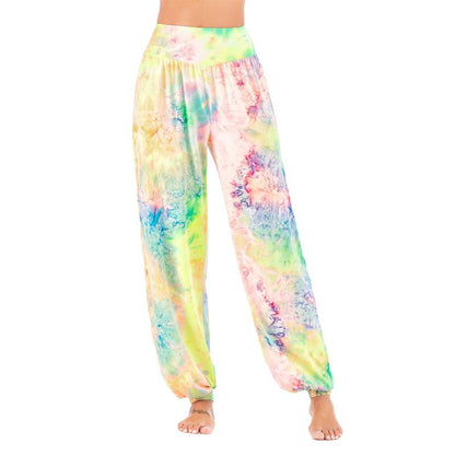 Women'S New Casual Tie-Dye High-Waisted Trousers
