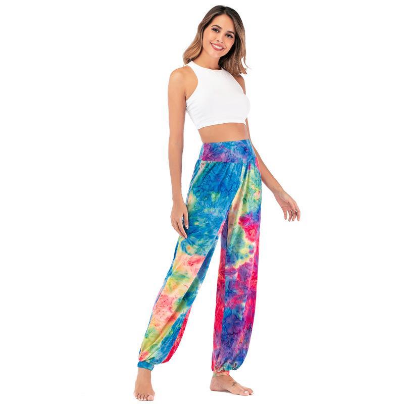 Women'S New Casual Tie-Dye High-Waisted Trousers