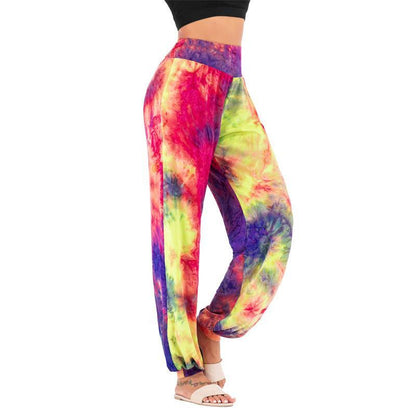Women'S New Casual Tie-Dye High-Waisted Trousers