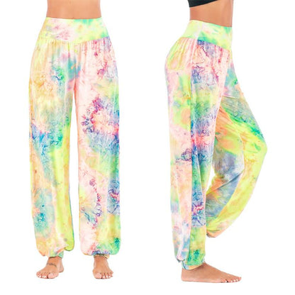 Women'S New Casual Tie-Dye High-Waisted Trousers