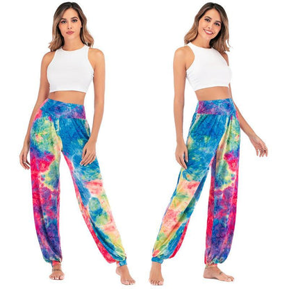 Women'S New Casual Tie-Dye High-Waisted Trousers
