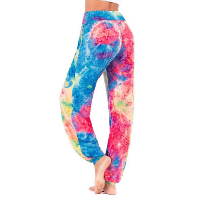 Women'S New Casual Tie-Dye High-Waisted Trousers