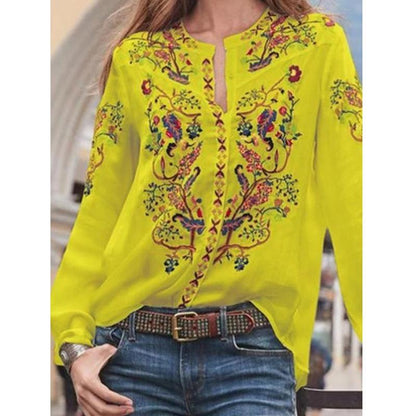 Explosions Loose Cardigan Printed Long-Sleeved Shirt Tops
