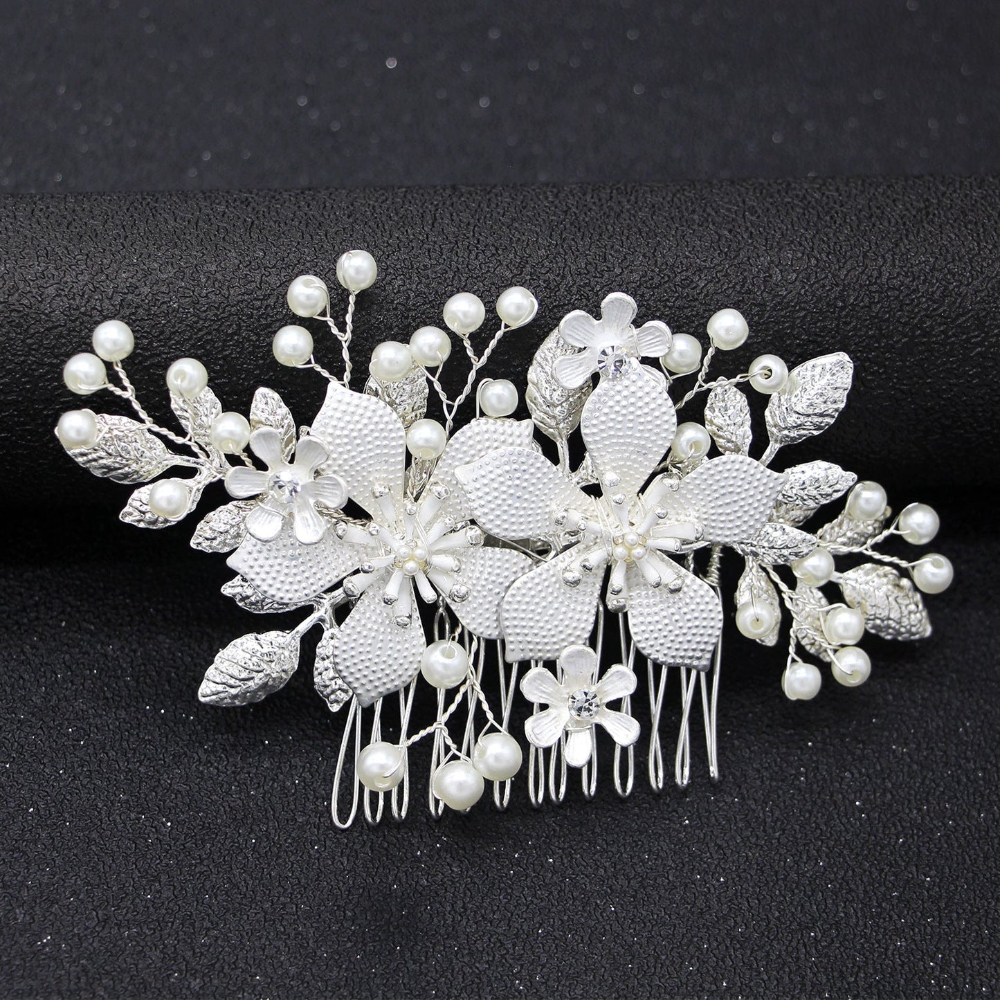 Bridal Wedding Hair Accessory Handmade Flower Pearl Hairpiece