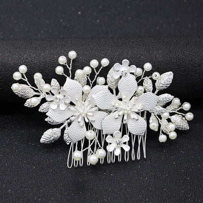 Bridal Wedding Hair Accessory Handmade Flower Pearl Hairpiece