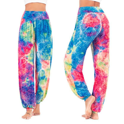 Women'S New Casual Tie-Dye High-Waisted Trousers