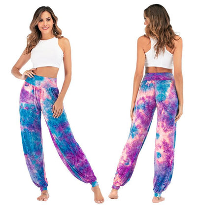 Women'S New Casual Tie-Dye High-Waisted Trousers