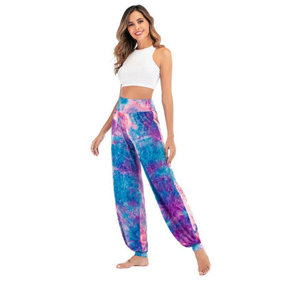 Women'S New Casual Tie-Dye High-Waisted Trousers