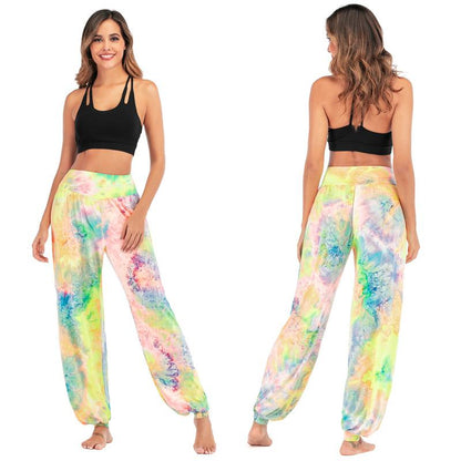 Women'S New Casual Tie-Dye High-Waisted Trousers