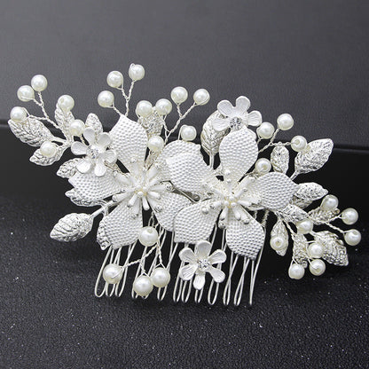 Bridal Wedding Hair Accessory Handmade Flower Pearl Hairpiece