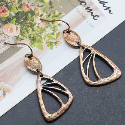 Bohemian Style Geometric Turquoise Tassel Earrings Set