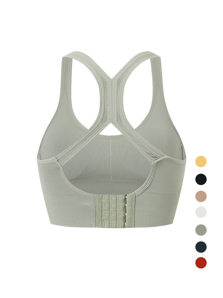 Yoga Vest Breathable Gathers Fitness Professional Bra Sports Underwear Female Shock-Proof Running Bra