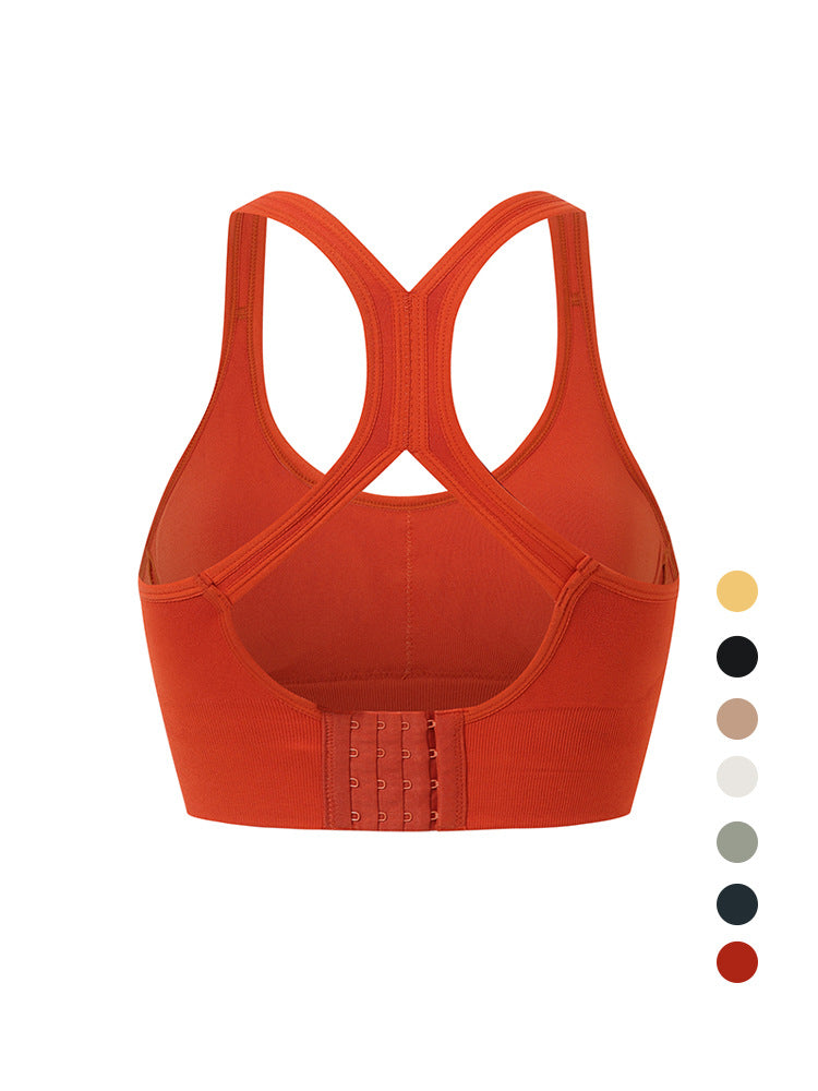Yoga Vest Breathable Gathers Fitness Professional Bra Sports Underwear Female Shock-Proof Running Bra