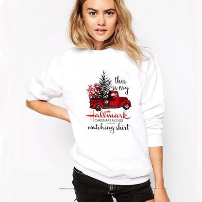 Printed Round Neck Long Sleeve Sweater