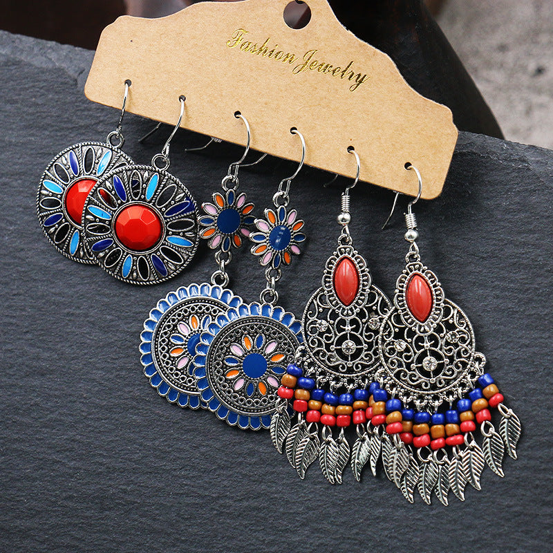 Trendy Drop Shape Alloy Earrings Fashionable Jewelry for Parties