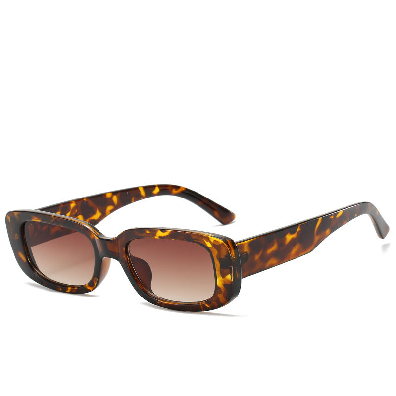 Trendy Square Sunglasses Stylish Black Frame Glasses
