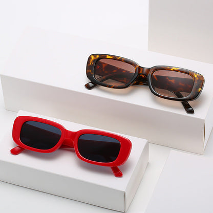 Trendy Square Sunglasses Stylish Black Frame Glasses