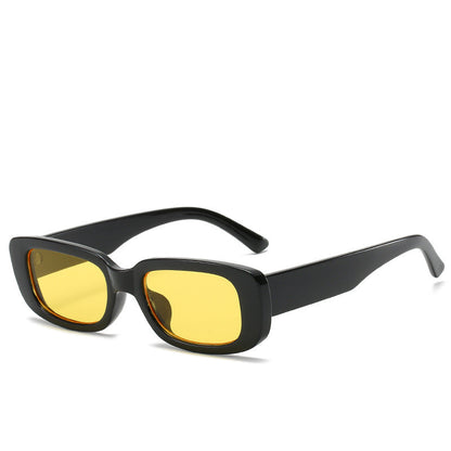 Trendy Square Sunglasses Stylish Black Frame Glasses