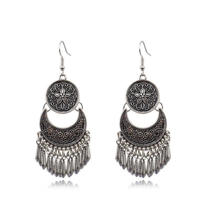 Trendy Floral Tassel Earrings For Women