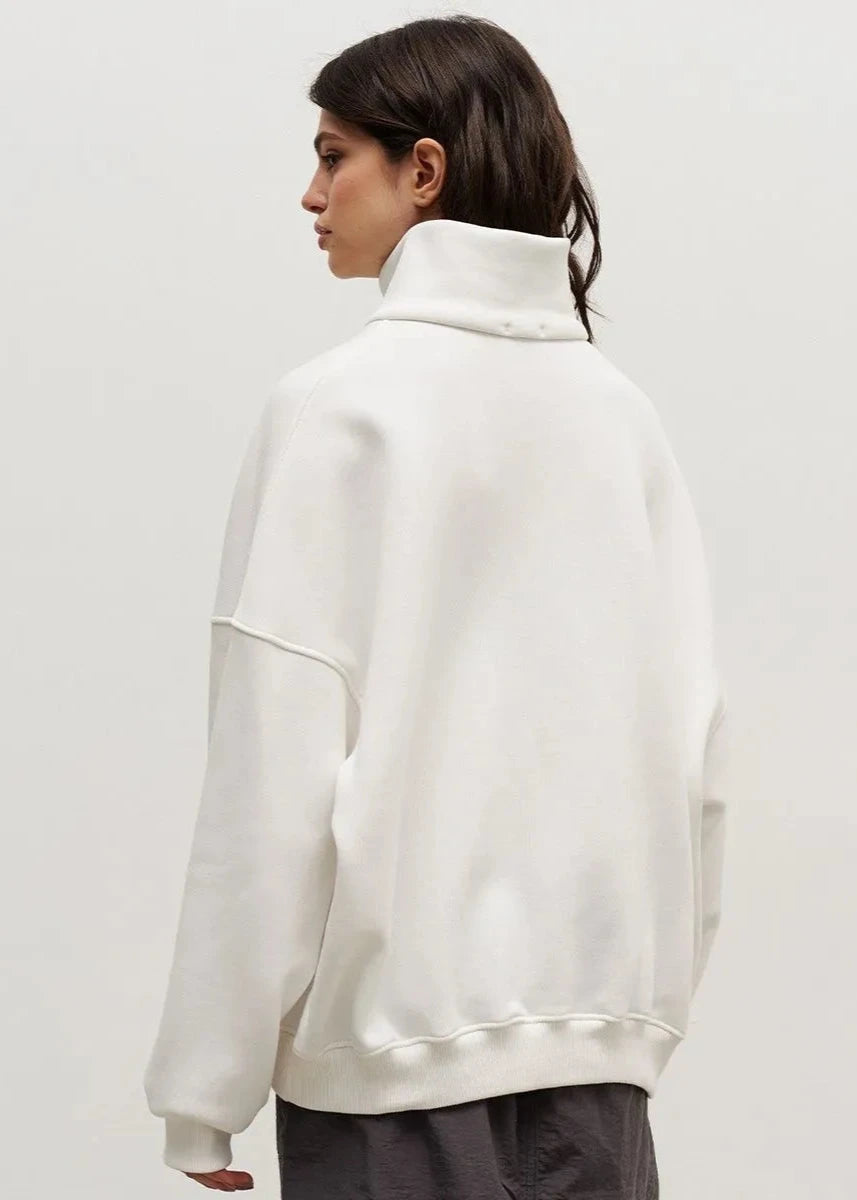 Oversized Sweatshirt Soft Cotton Abstract Graphic