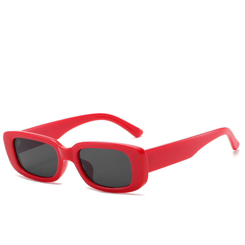Trendy Square Sunglasses Stylish Black Frame Glasses