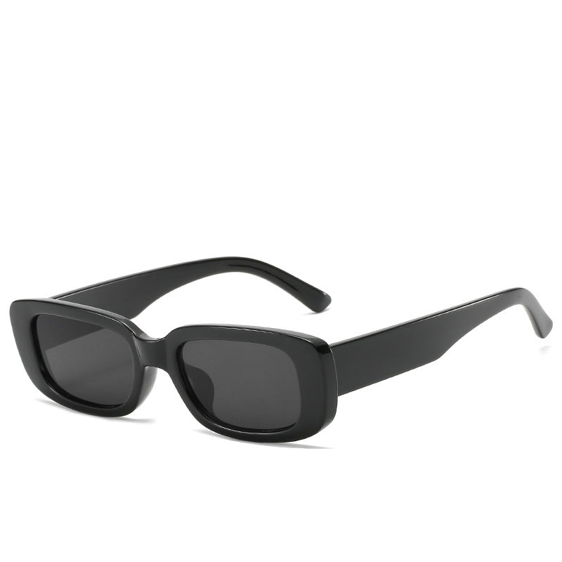 Trendy Square Sunglasses Stylish Black Frame Glasses