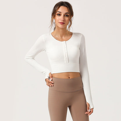 Top Yoga Long Sleeve T-Shirt Sports Fitness T-Shirt