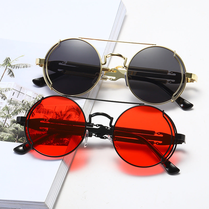 Vintage Steampunk Metal Sunglasses for Men and Women