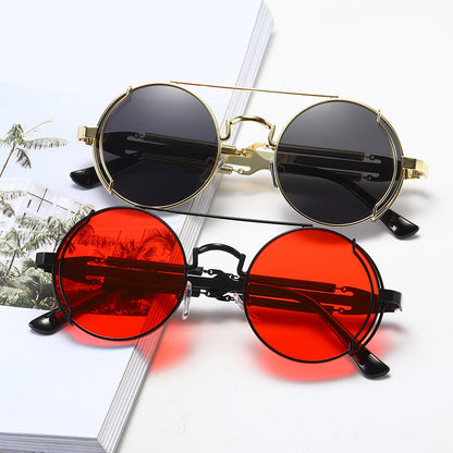Vintage Steampunk Metal Sunglasses for Men and Women