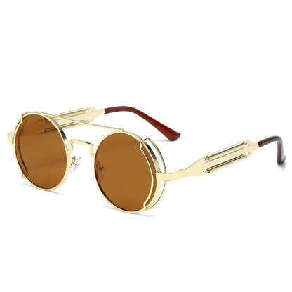 Vintage Steampunk Metal Sunglasses for Men and Women