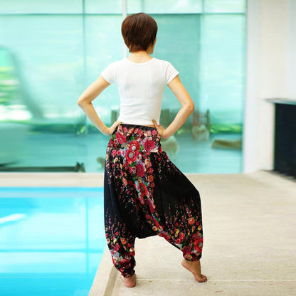Digital Printed Women'S Elastic Waist Loose Yoga Casual Pants