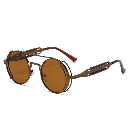 Vintage Steampunk Metal Sunglasses for Men and Women