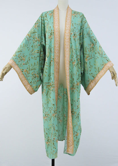 Bohemian Beach Vacation Print Sunscreen Cardigan With Shawl