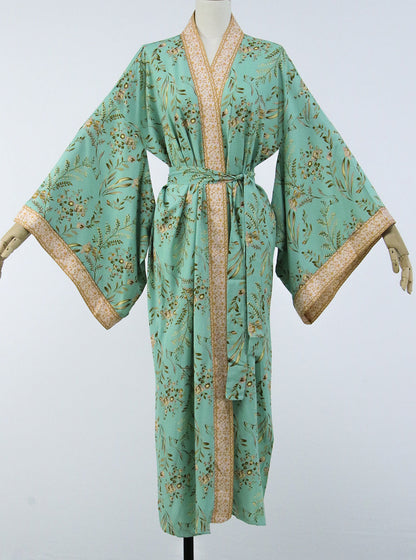 Bohemian Beach Vacation Print Sunscreen Cardigan With Shawl