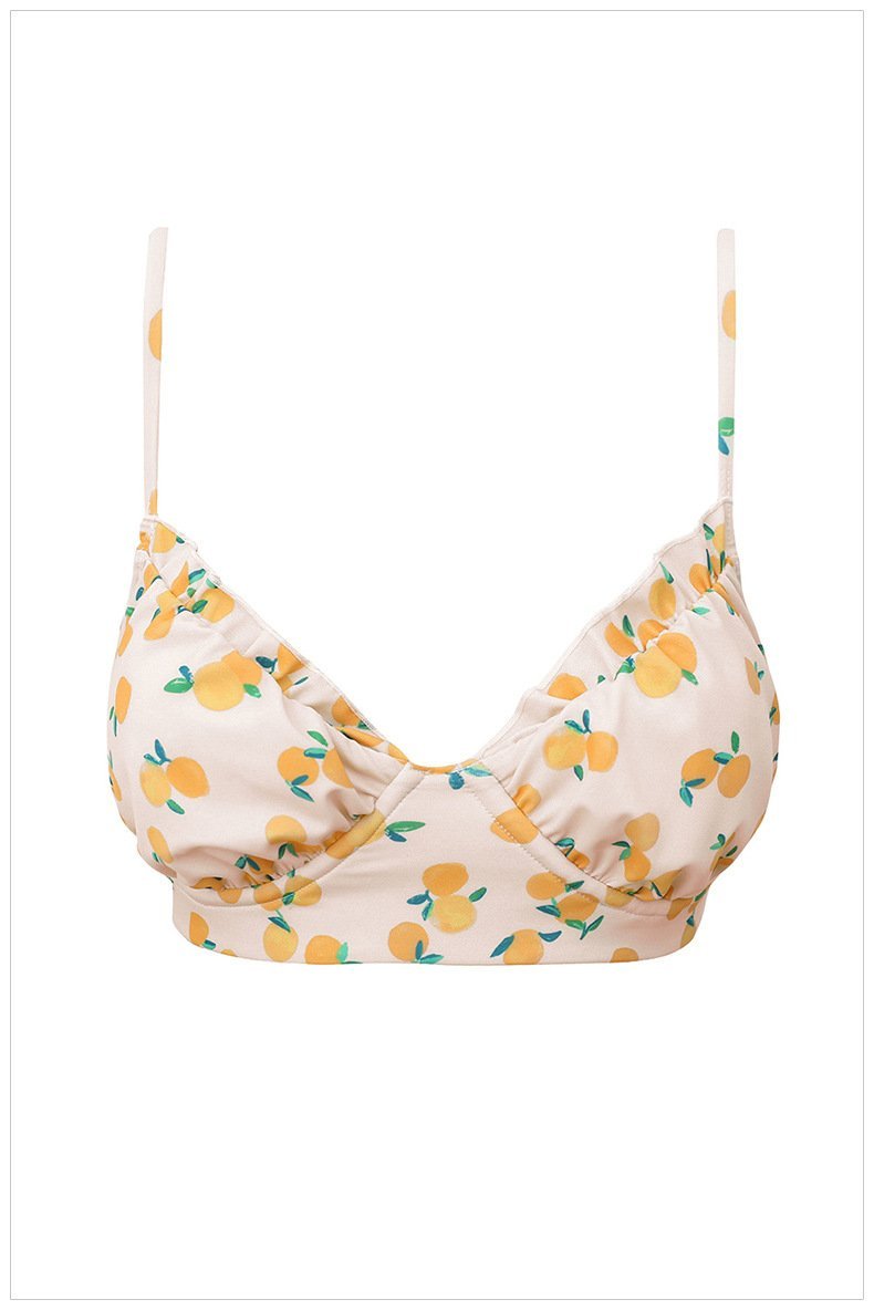 Women Beach Holiday Printing Bikini High Waist Split Swimsuit