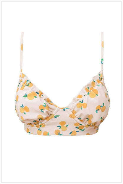 Women Beach Holiday Printing Bikini High Waist Split Swimsuit