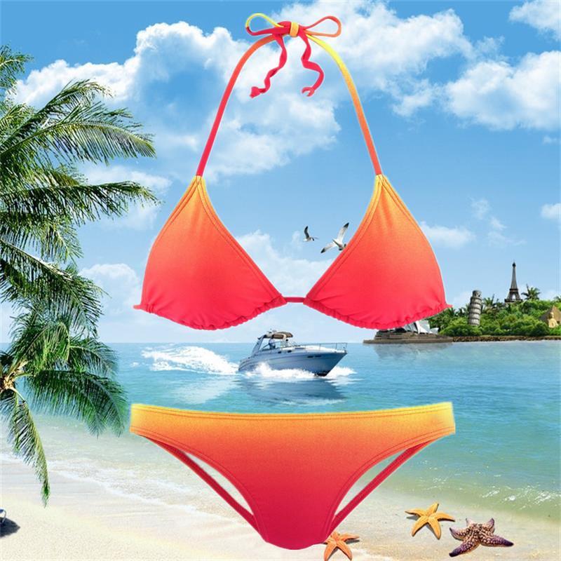 New Gradient Series Split Swimsuit Sexy Bikini