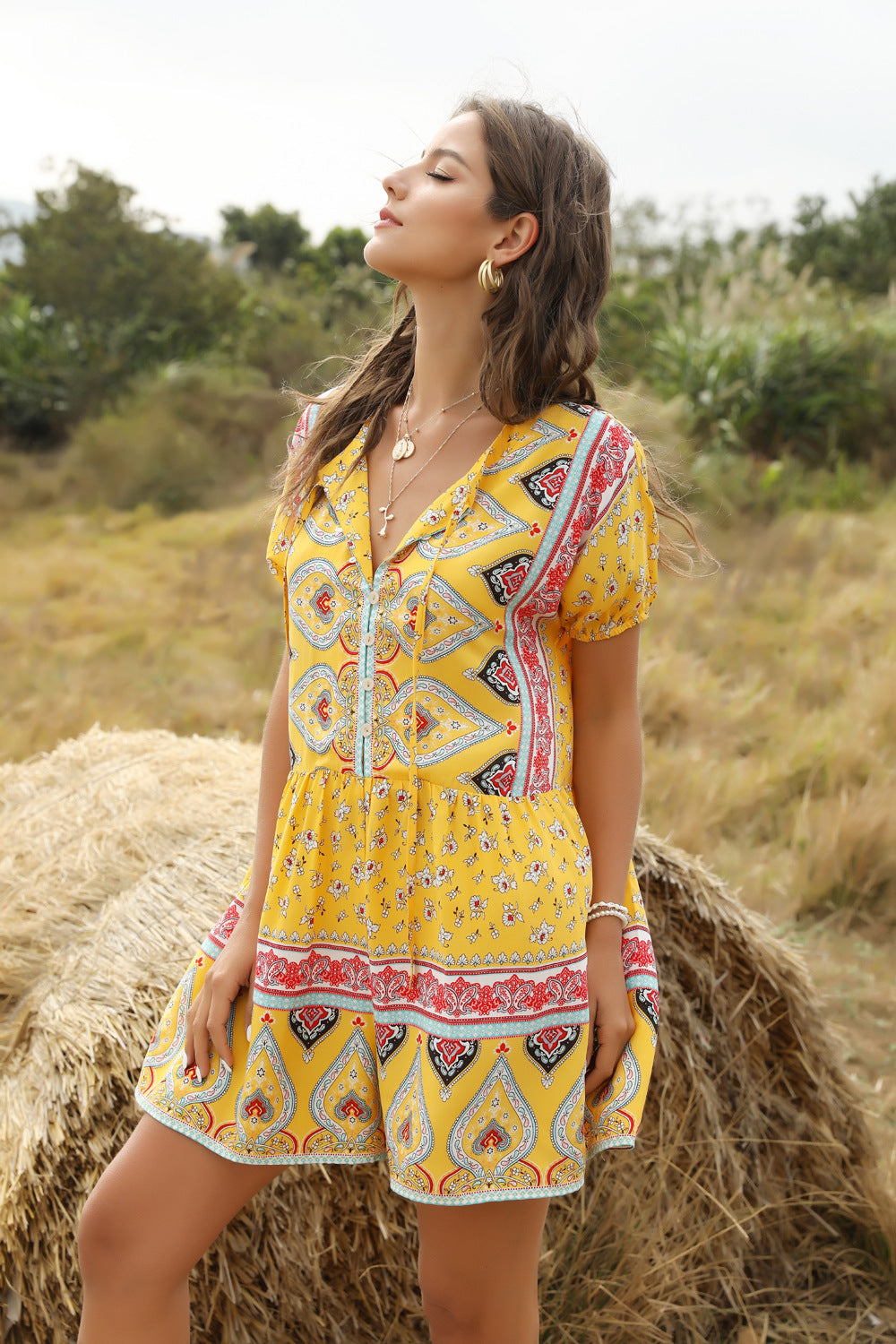 Spring And Summer Women'S New Casual Fashion Loose Printed One-Piece Pants