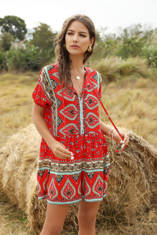 Spring And Summer Women'S New Casual Fashion Loose Printed One-Piece Pants