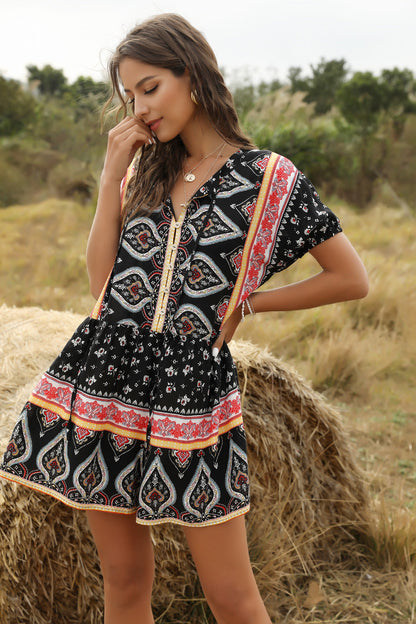 Spring And Summer Women'S New Casual Fashion Loose Printed One-Piece Pants