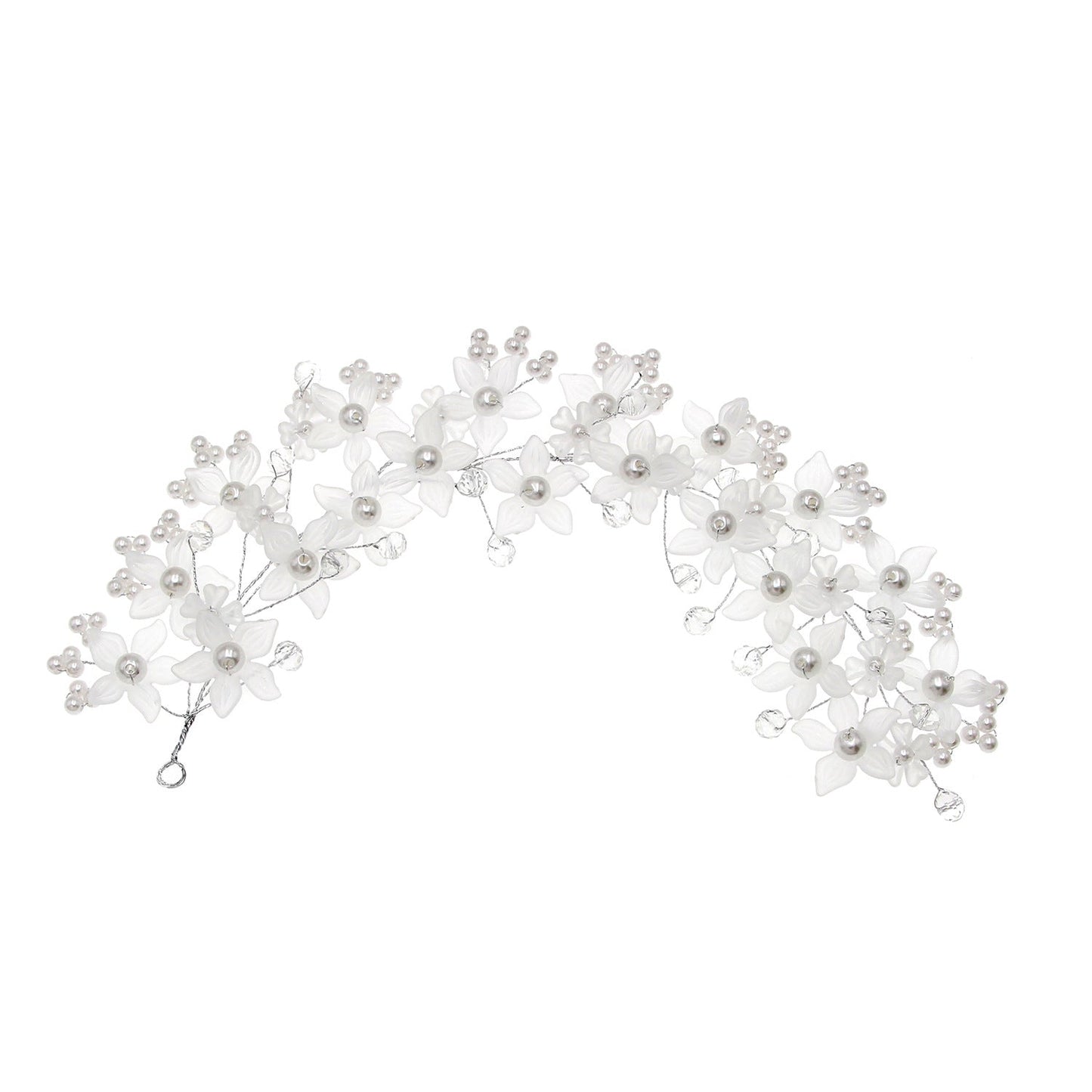Bridal Flower Hairpiece Handmade Pearl Wedding Headband